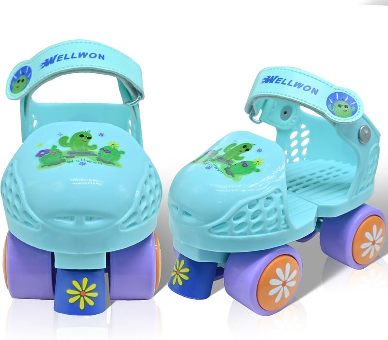 WELLWON Kids Roller Skate for Girls Boys Ages 2-5 Years Old, Adjustable Toddler Rollerskates, Children Beginner Roller Skate - Image 1